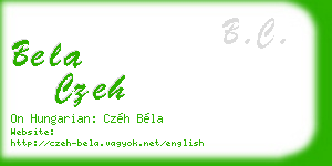 bela czeh business card