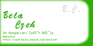 bela czeh business card
